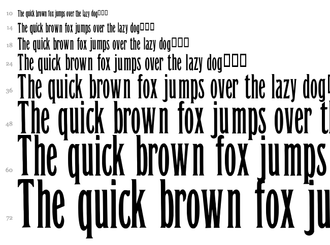 Orient Express font waterfall